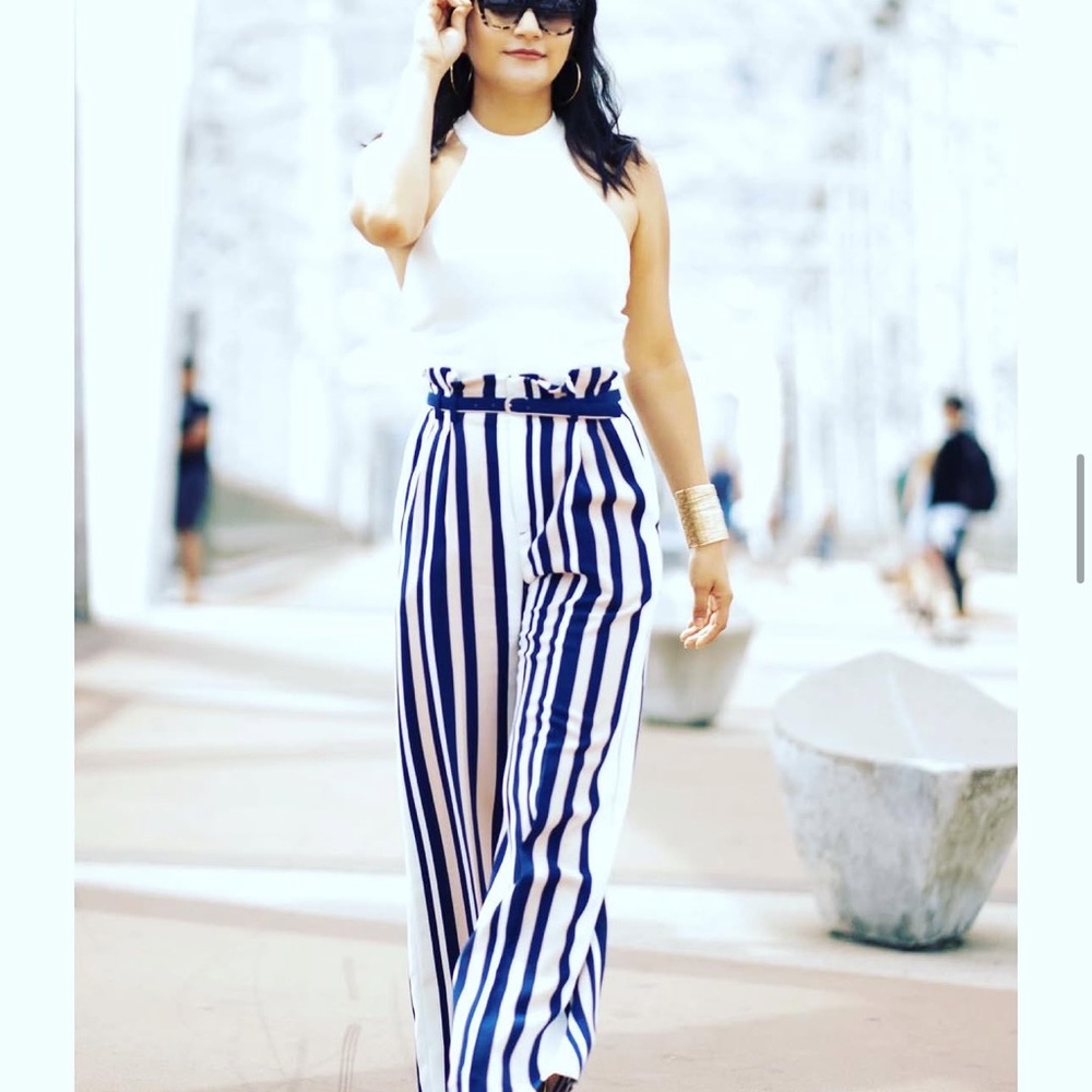 Express Striped Wide Leg Pants – Size 0R